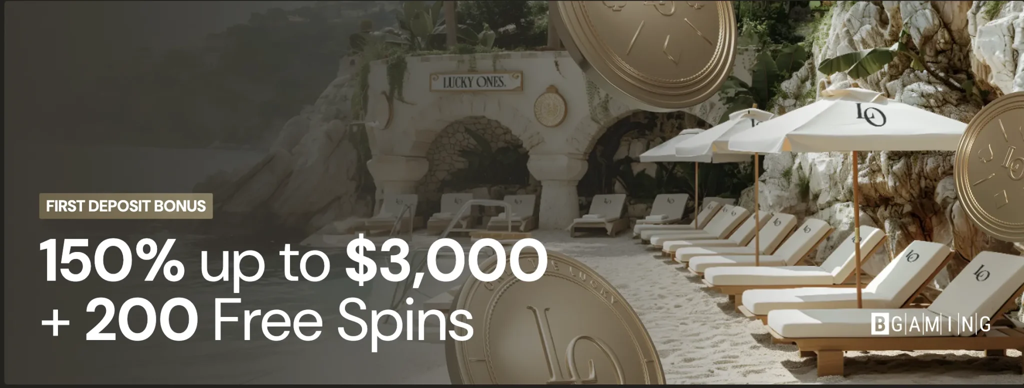 LuckyOnes Casino first deposit bonus promotion banner